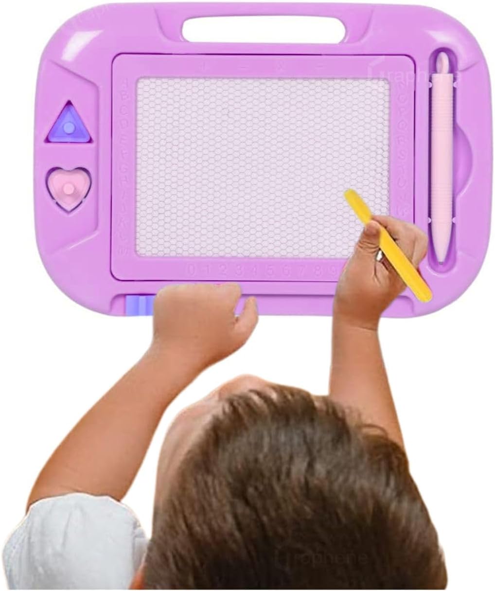 GRAPHENE Magnetic Slate Toy for Kids Rubbing Magic Slate,Scribble & Erasable Doodle Pad,Drawing Board Educational Toy Painting Sketch Pad Easy Reading Writing Learning Gift toy for Boy Girl Multicolor