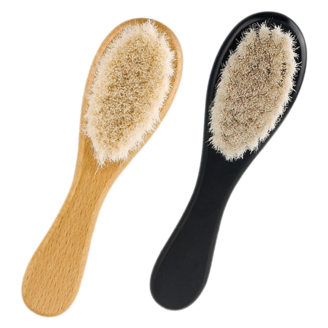 Vaguelly 2 Pcs Wooden Handle Baby Hair Brush Cradle Cap Brush for Newborn and Infant
