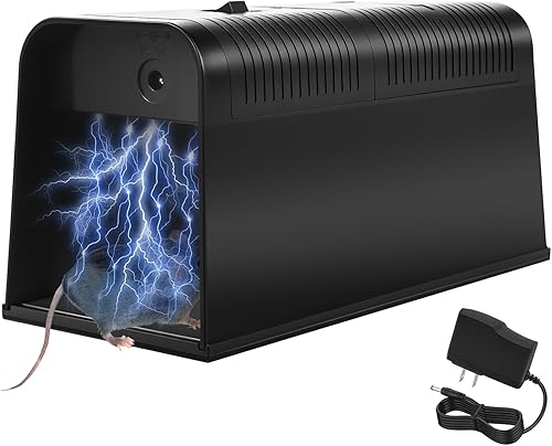 Trampa eléctrica para ratones, trampa para ratones enchufable, uso continuo de descargas eléctricas para matar ratones. Trampas para ratones
