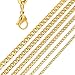 Produktbild DonDon® Herren Halskette Panzerkette Edelstahl goldfarben Länge 52 cm - Breite 0,6 cm
