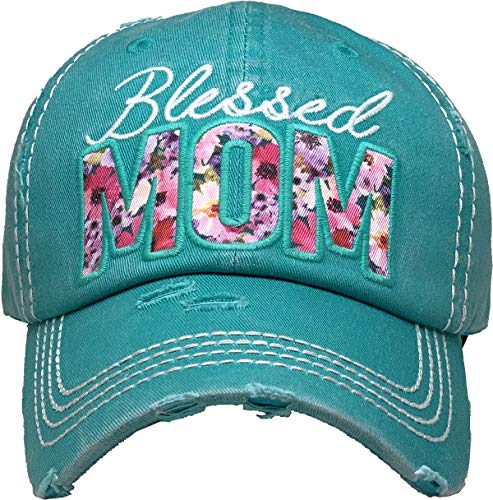 Image of Funky Junque Womens Baseball Cap Distressed Vintage Unconstructed Embroidered Dad Hat