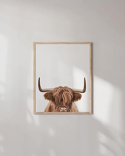 Miniatura 5 de HAUS AND HUES Arte de pared de vaca de las tierras altas, estampado de vaca de las tierras altas y arte de pared de toro, decoración de pared de