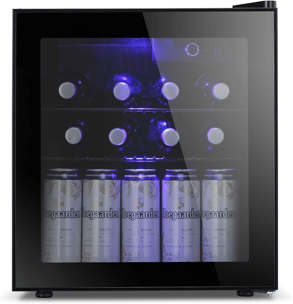 Antarctic Star Mini Fridge Cooler - 70 Can Beverage Refrigerator Glass Door for Beer Soda or Wine –Small Drink Dispenser Machine Removable for Home, Office or Bar Chiller, 1.6cu.ft : Appliances