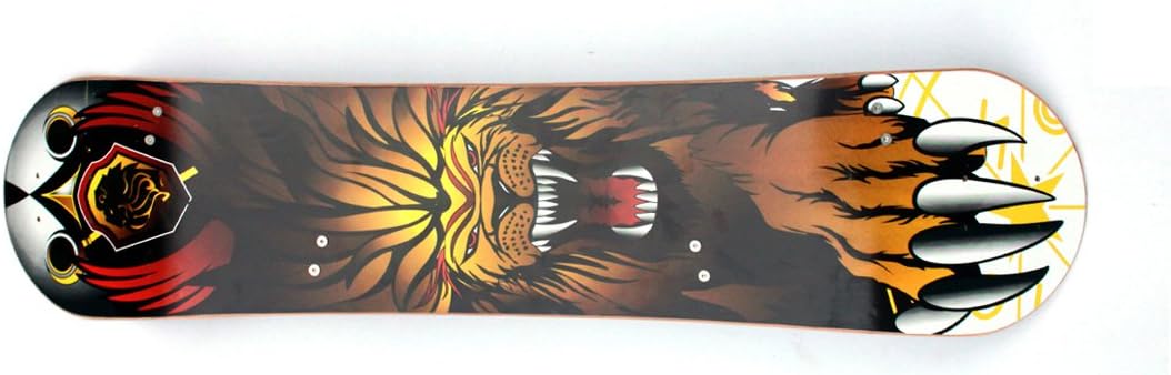 9"x 37" Mountain Skateboard Deck 10 Layer Off Road Bamboo Deck Longboard Board with Foot Holder Adult Skateboard Without Truck