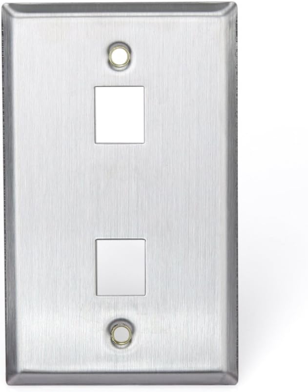 Leviton 430801S2 2PORT SG QP WP STAINLESS STEEL Outlet Plates