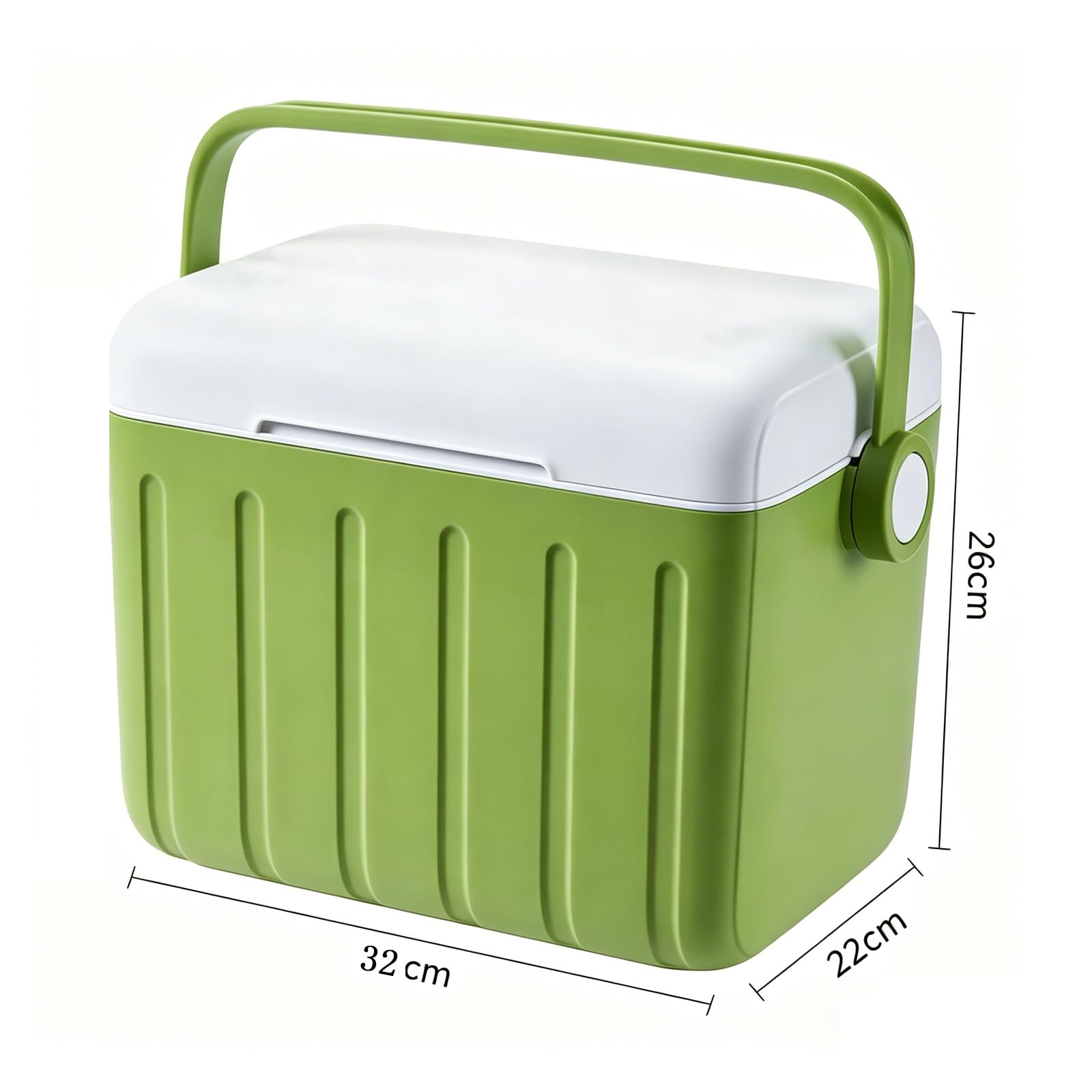 Enfriador de hielo portátil aislado, a prueba de fugas, 6 L, para camping, picnic, playa, viajes en coche, almacenamiento de alimentos y bebidas, ideal para actividades al aire libre
