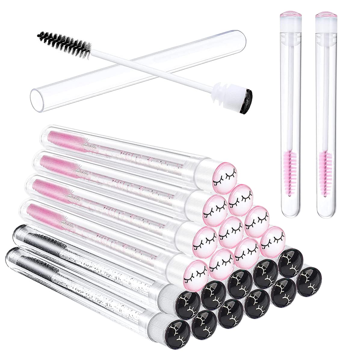 24Pcs Disposable Eyelash Brush, Mascara Wands Makeup