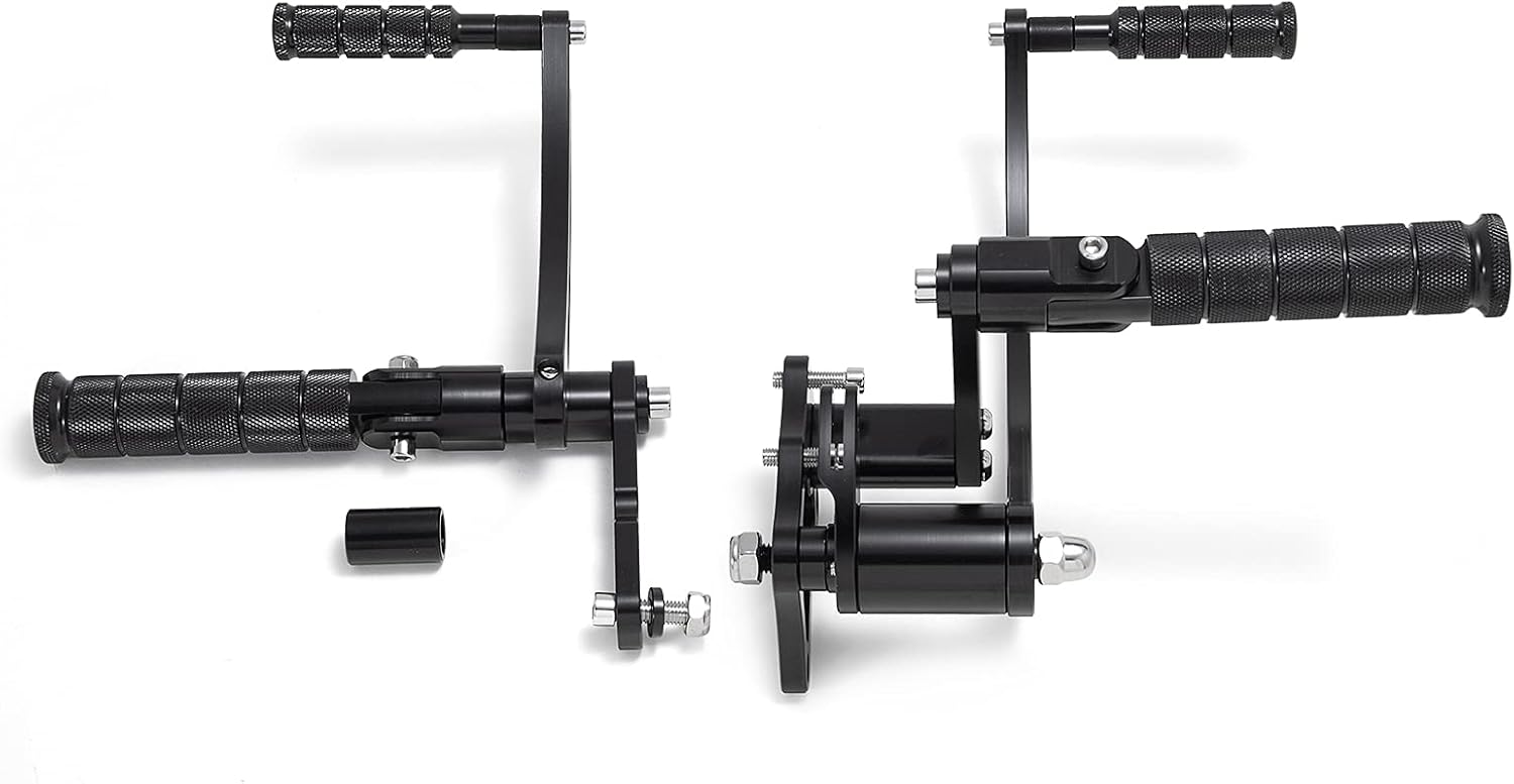 TOFR 4" Aluminum Forward Controls Footpegs Foot Pegs Kit for Harley Touring Street Glide FLHX Road King FLHR 2009-2020 CNC Billet Anodized Black