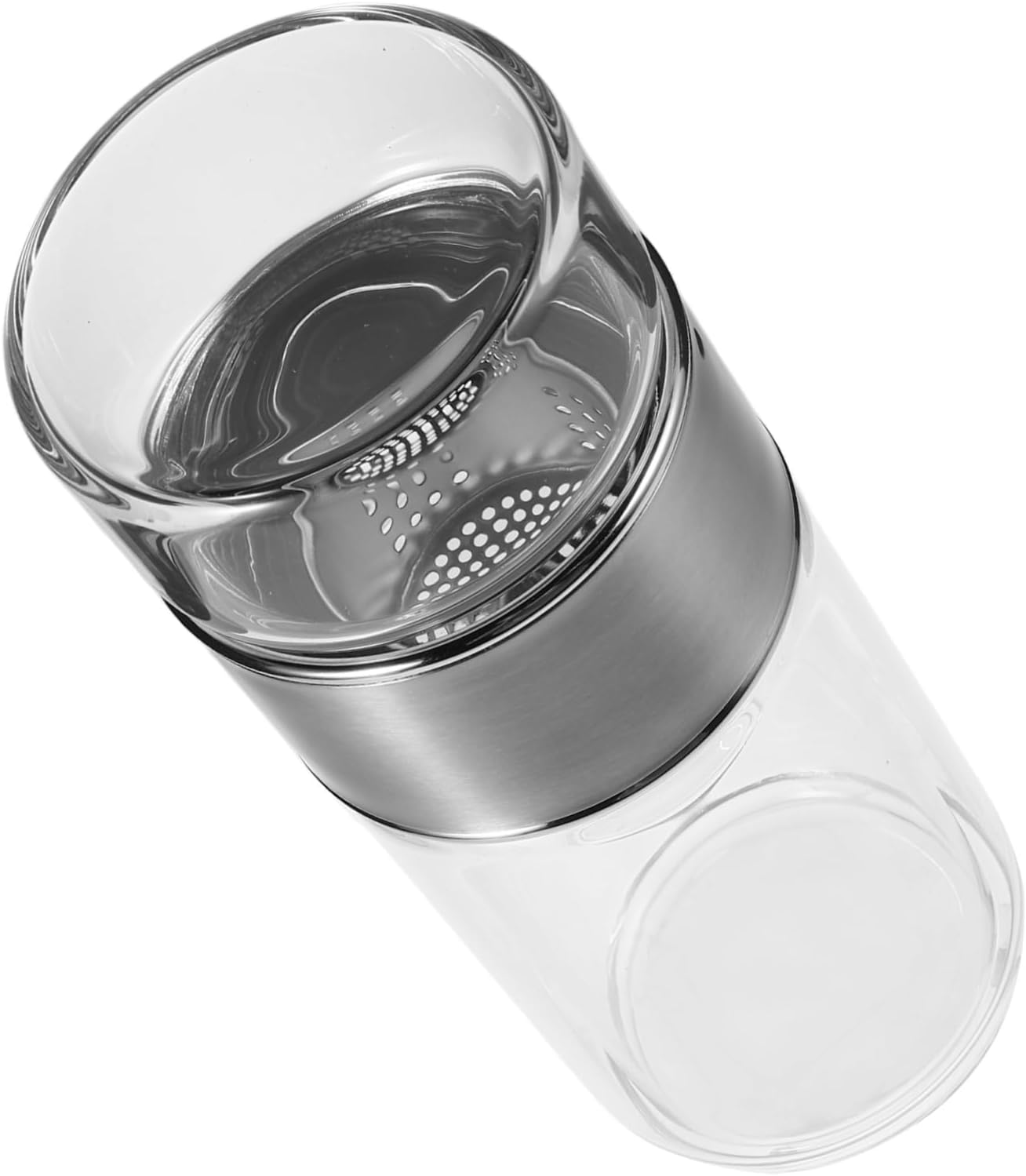 Alipis Double-Layered Glass Tea Infuser Cup with Strainer Water Separation Bottle for Loose Leaf Tea Convenient Travel Drinking Accessory for Home and On-the Brewing