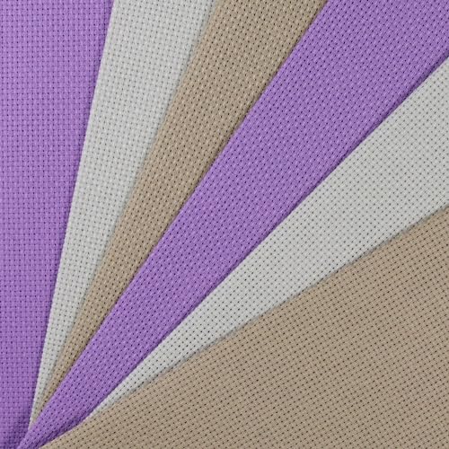 Image of KCS 4 /6 pc of 12 inch x 18 inch 30cmx45cm 16CT Counted Cotton Aida Cloth Cross Stitch Fabric (Pearl Grey+Khaki+Lavender, 6 pc)
