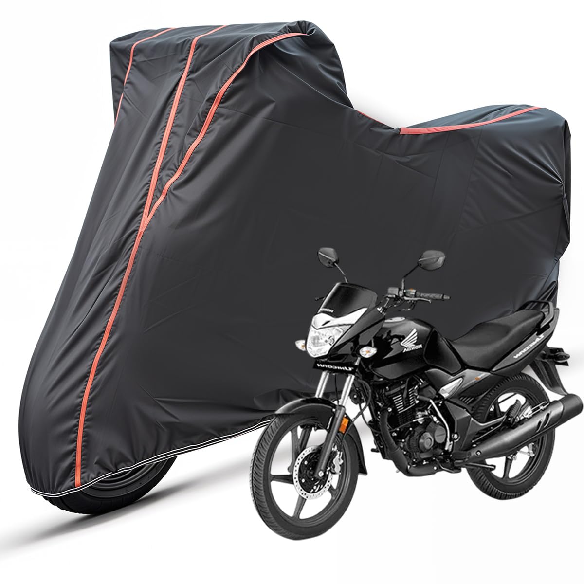 WHIPONE Two Wheelers Bike Body Cover Compatible for Honda CB Unicorn 150, UV Resistant, Dustproof, Triple Stitched, Elasti...