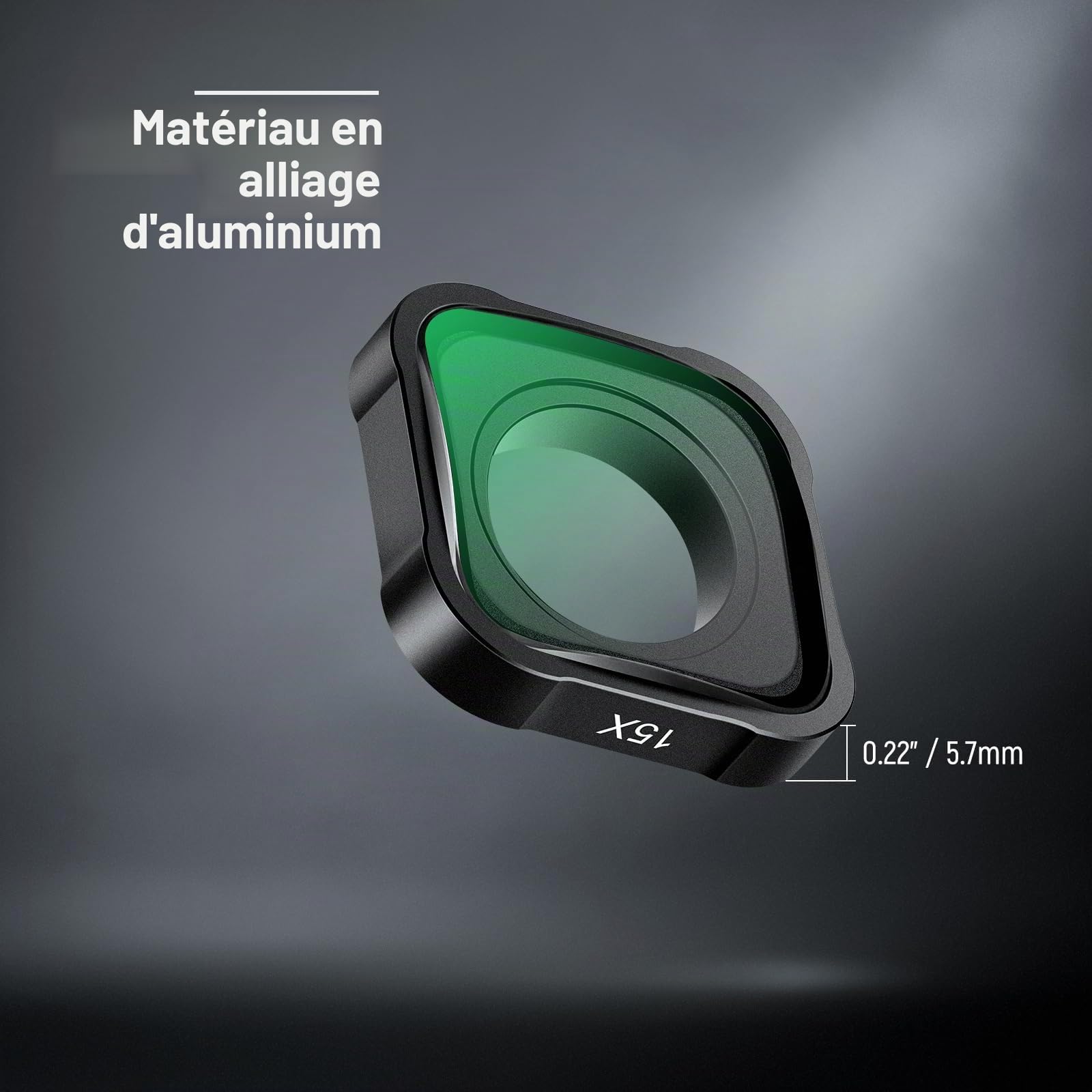 NEEWER Lentille de Grossissement 15X Compatible avec GoPro Hero13 12 11 10 9 Caméra d'Action,Verre Optique HD Multicouche Antireflet,Distance Focale 7-10cm pour la Macrophotographie,Non étanche,LS-31