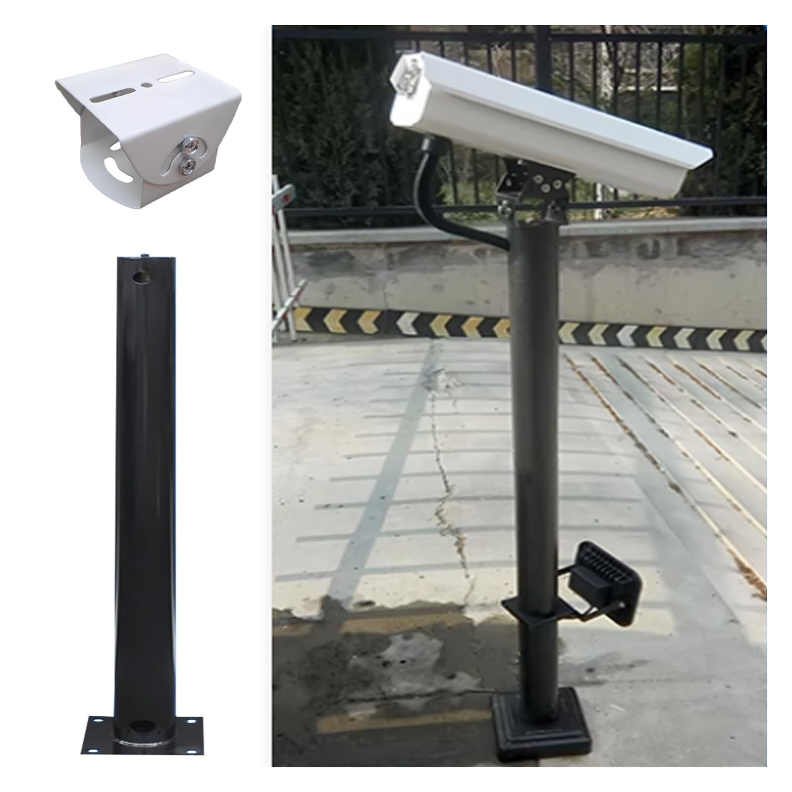 Odporny na warunki atmosferyczne nierdzewny słup CCTV 1,2 m Adjuble Steel Surveillance Post do kamer do użytku na zewnątrz, idealny do C Monit