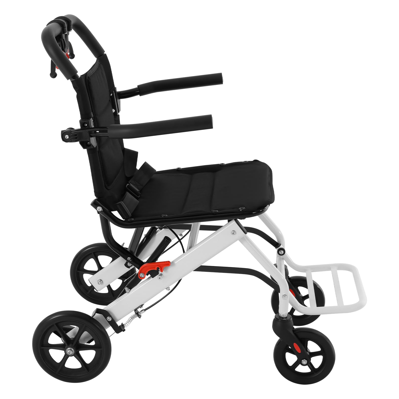 Silla de ruedas plegable ligera, silla de ruedas portátil de viaje, silla de ruedas de viaje para adultos y mayores, silla de ruedas plegable, hasta 100 kg