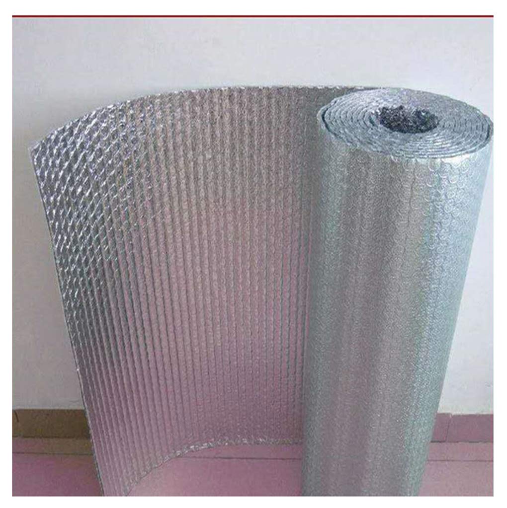 Heizkörper reflexionsfolie Folie Double Bubble Dampfsperre Wärmedämmungsschild Wärme Reflektierende Reflektor Bubble Folienkanalverpackung Für Wandschuppen Dachboden Türboden(Size:1x30m)