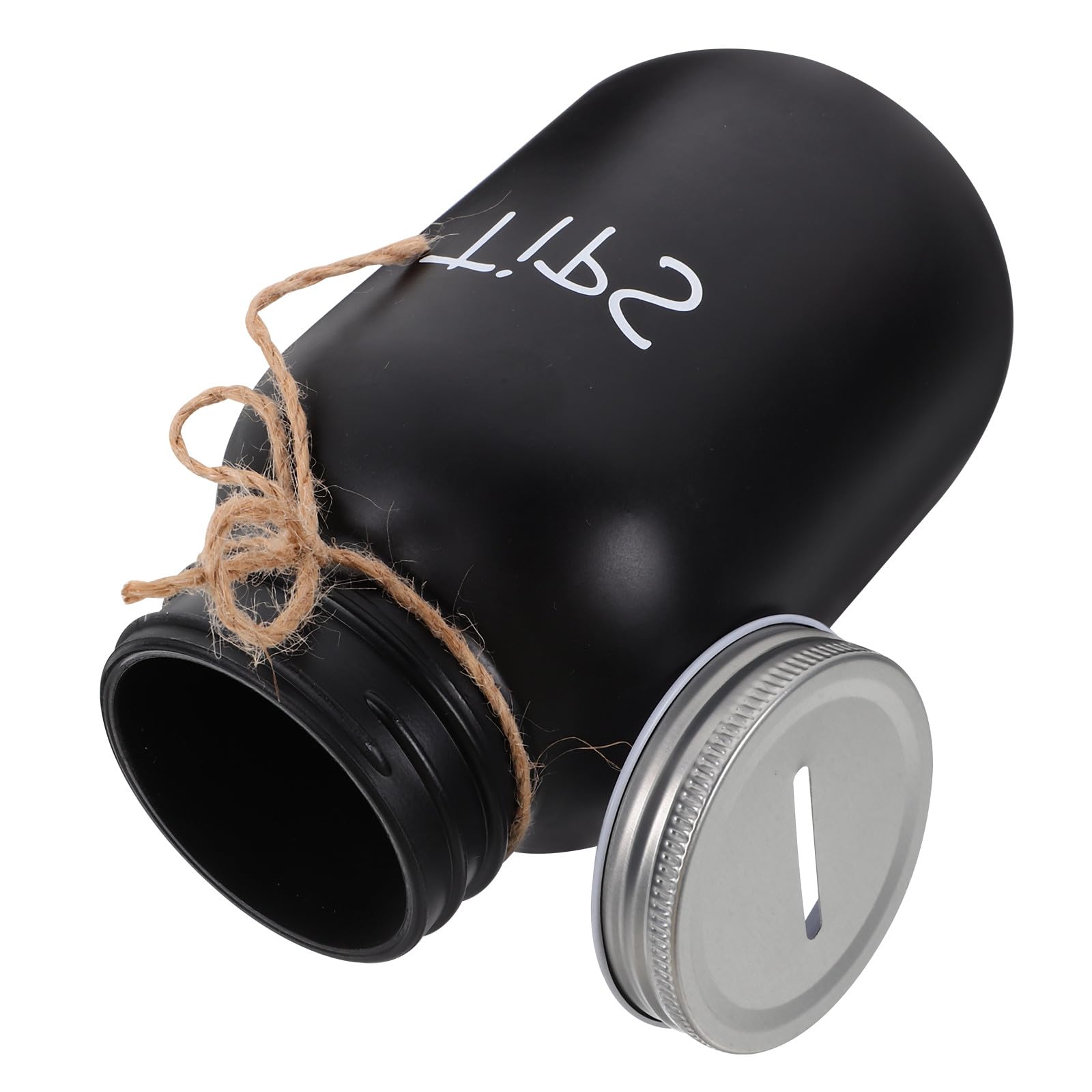 Tirelire en verre Mason ABOOFAN 1000 ML grand pot d'épargne transparent avec couvercle fendu