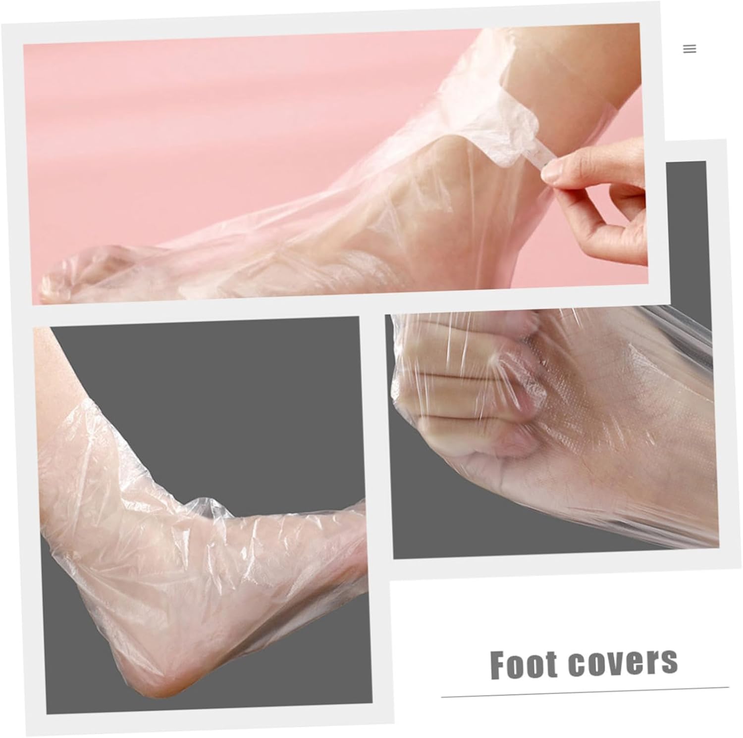 Gatuida 100pcs Disposable Foot Mask Covers for Moisturizing Foot Care Thick Transparent Covers for and Exfoliation