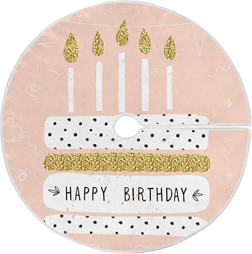 Falda de árbol de Navidad para el día de cumpleaños, falda de árbol de 36 pulgadas para tartas, faldas de árbol de Navidad, tapete de pie de árbol