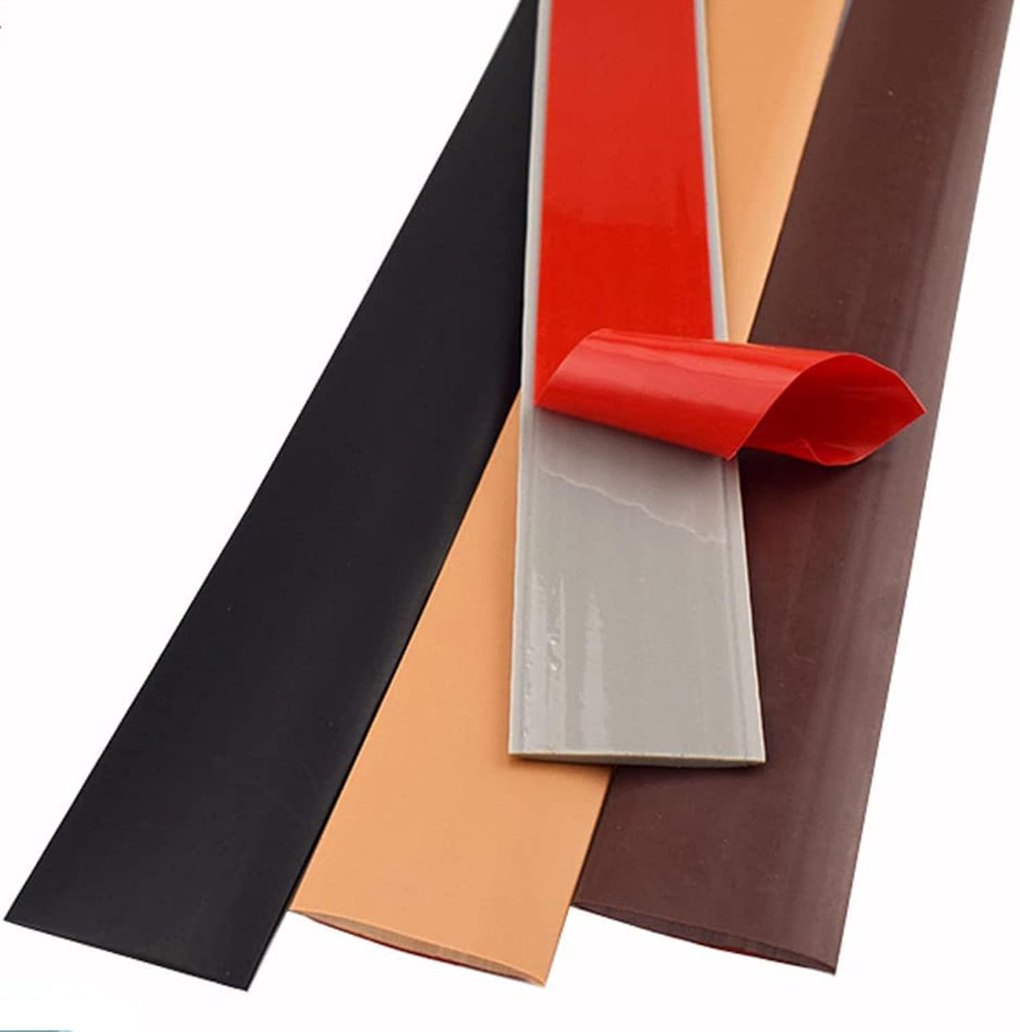 Carpet Edging Trim Strip, Self Adhesive Extra Wide Door Threshold Carpet Door Strips Tile Edging Trim for Uneven Floors Doorways (B 1.37x0.27in)