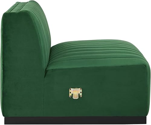 Miniatura 297 de Modway Conjure - Sofá seccional tapizado de terciopelo de alto rendimiento, con canal, silla sin brazos en negro y gris Negro-Gris,Negro