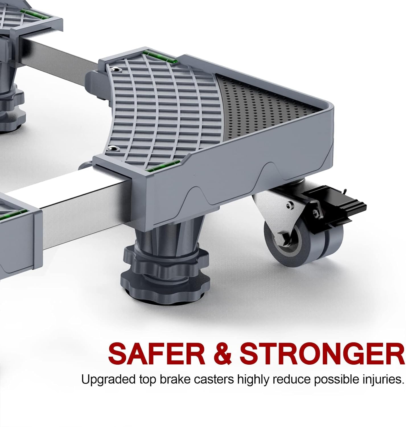 Mini Fridge Stand 16"-24" Adjustable Dolly Washing Machine Stand Universal Stand Base for Furniture Portable Refrigerator Dryer Stand(GRAY)