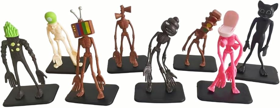 Siren Head Toys Action Figure Horror Doll Gift for Kids 8PCS