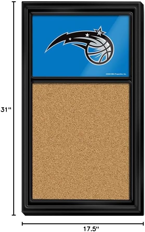The Fan-Brand NBA Orlando Magic: Cork Note Board- Sports Decor for Home, Game Room, Fan Cave & Garage - USA Made