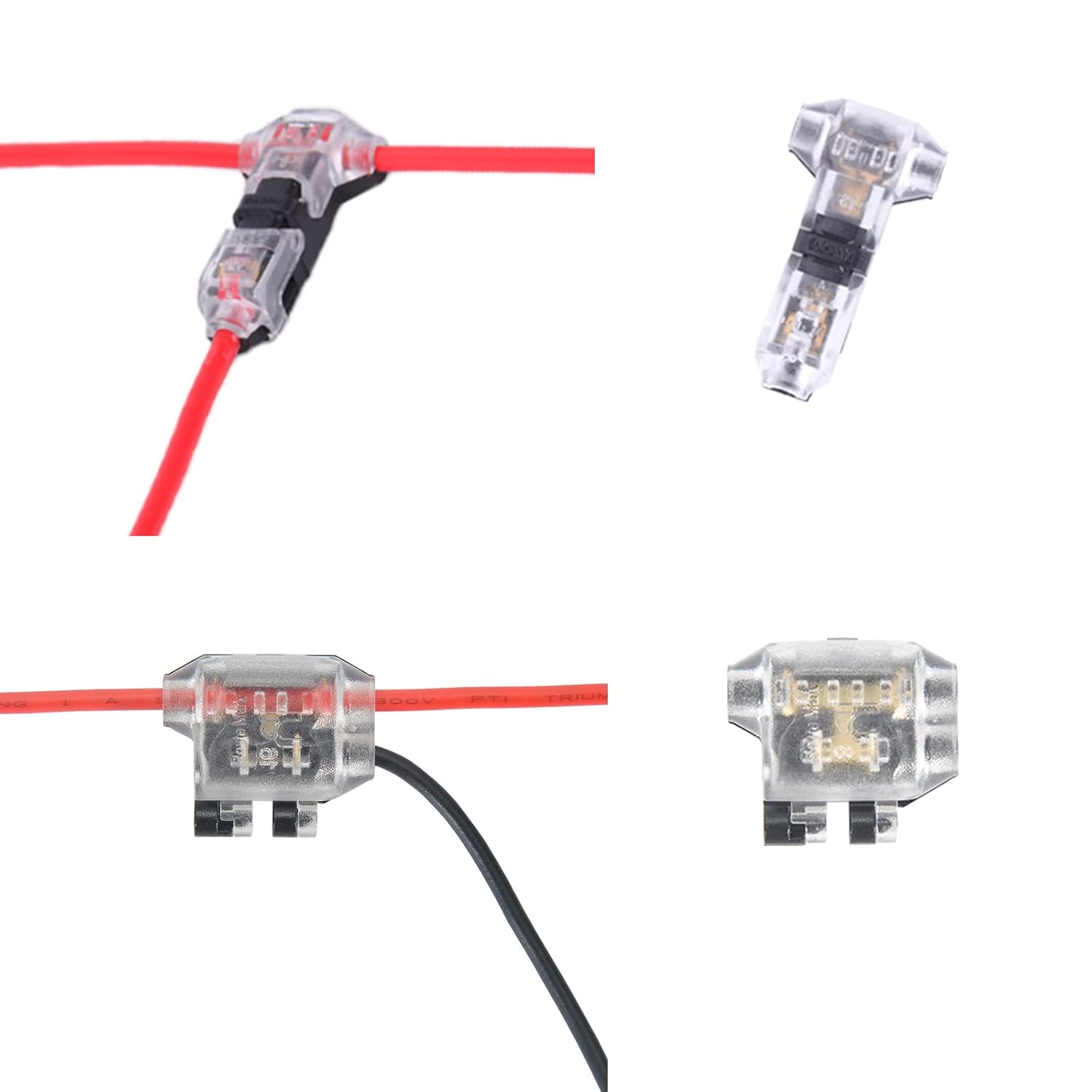 3 Way 1 Pin Solderless Wire Connectors 24 Packs, 12V Low Voltage Quick