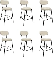 MOB-IN Chaises Celeste îlot Bar métal Tissu Velours côtelé H65cm