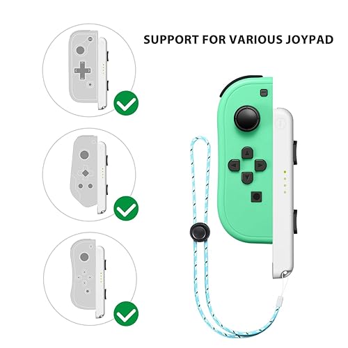 Miniatura 5 de D.Gruoiza Strap Compatible with Switch Joycon Straps, Replacement for Wrist Straps 4 Pack Support Adjustable Tightness (Black and White)