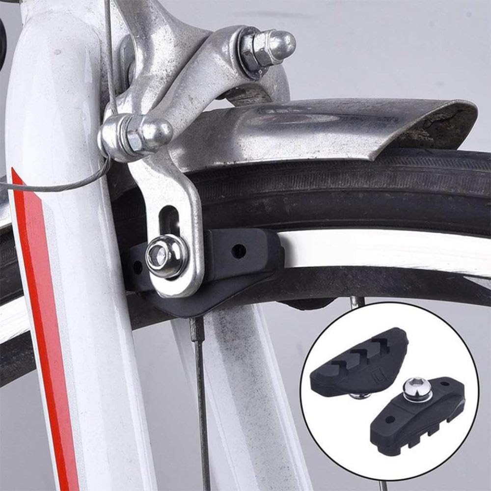 Universelle kompatible Bremsbeläge für Fahrrad-V-Bremsblock-Teile-Komponenten-Stopp-Zubehör mit Schraubenschlüssel für Übungen für Erwachsene und Jugendliche