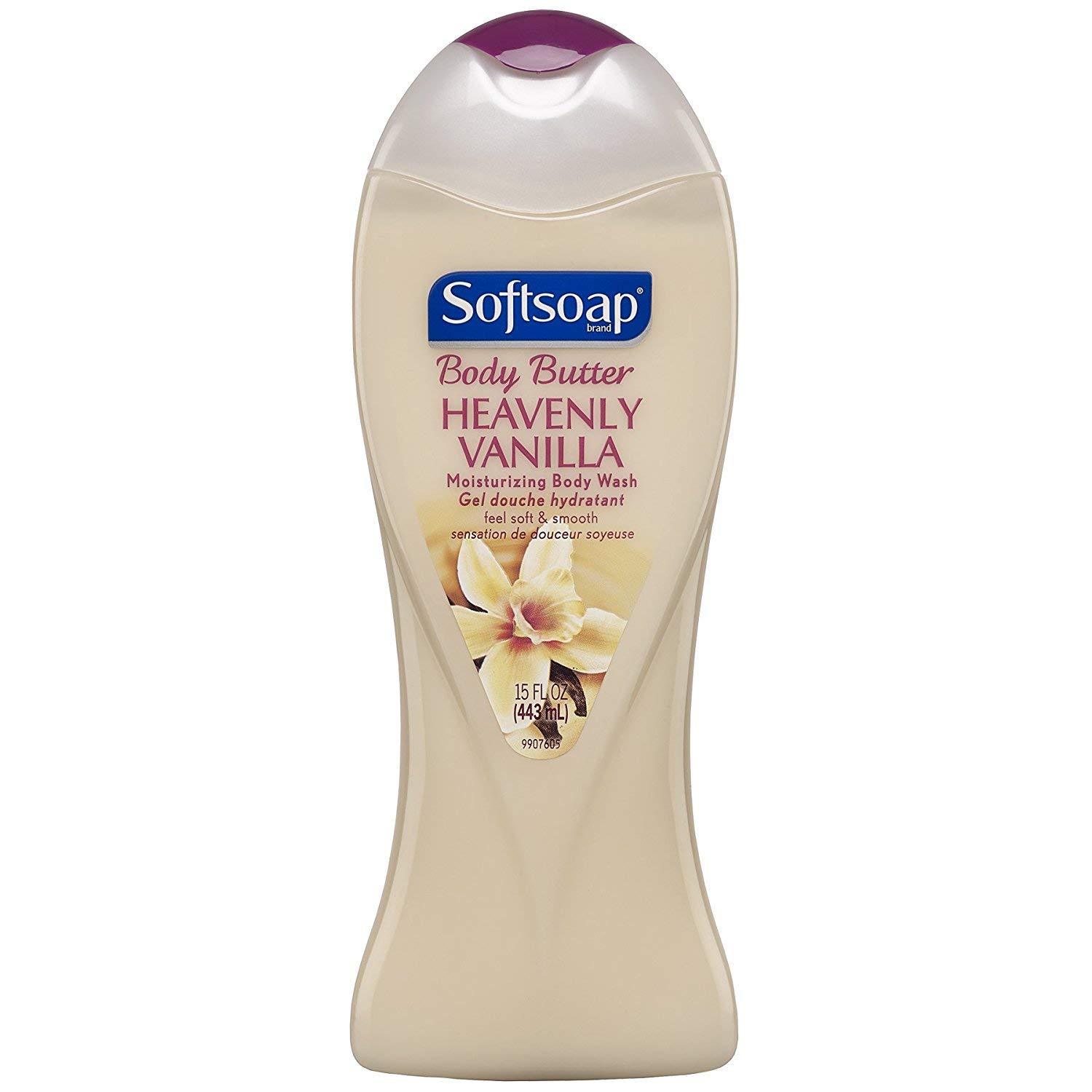 Softsoap Body Butter, Mega Moisture Body Wash, Heavenly Vanilla 15 fl oz (443 ml)