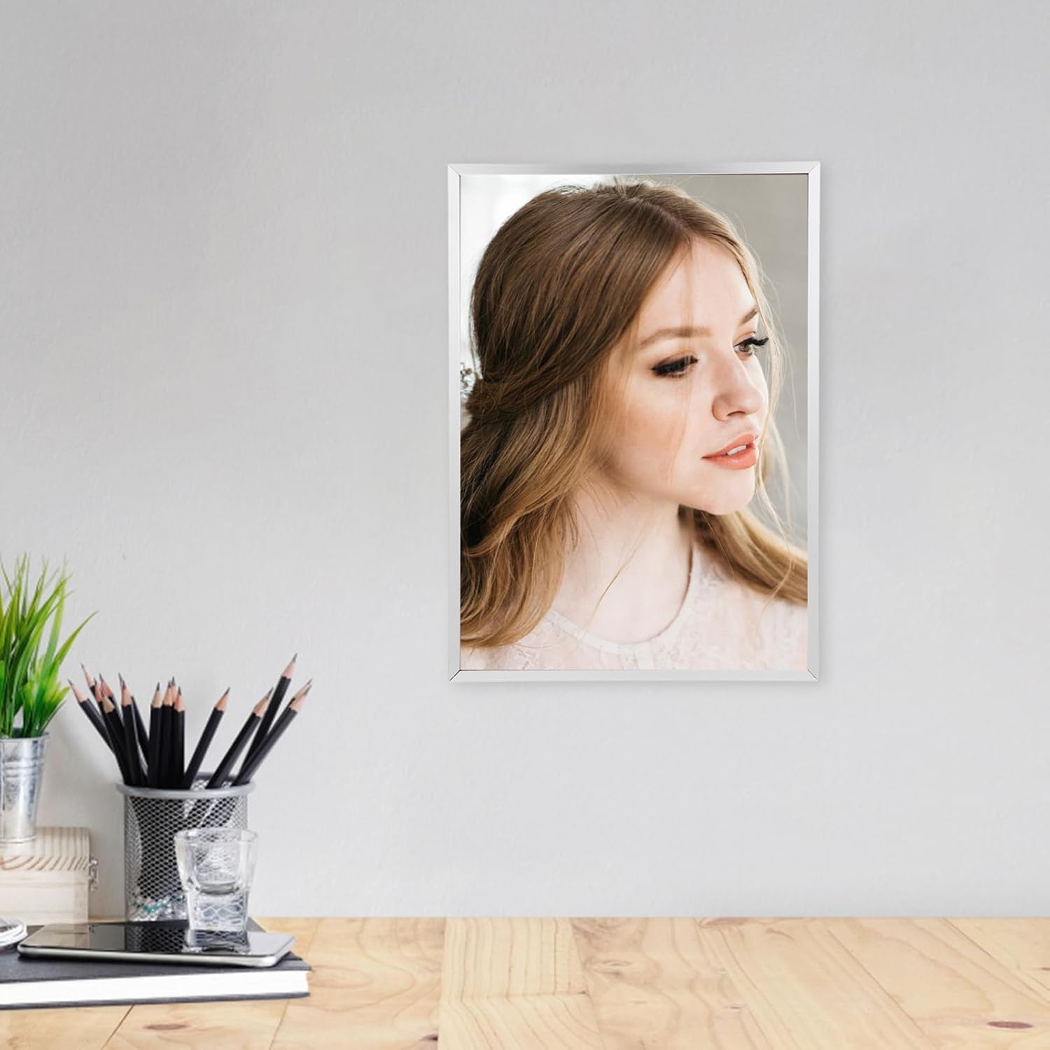 Photo Frame Sleek Narrow Design for Wall Display Modern Style Home Poster Frame for Artwork and Certificates Finish