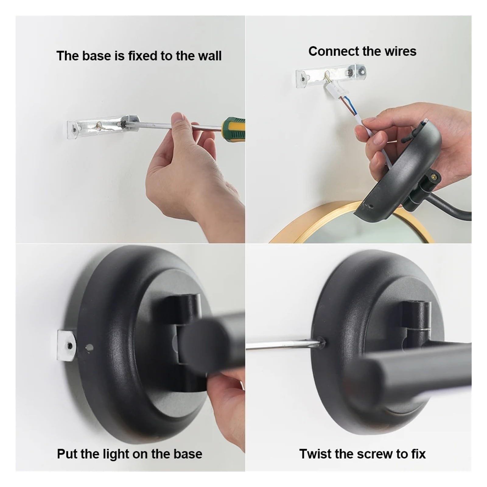 Lumières d’image sans fil for mur en aluminium rechargeables