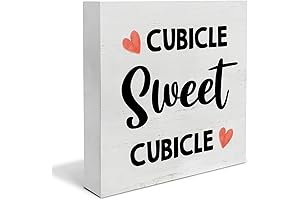 Cubicle Sweet Cubicle Wooden Desk Sign