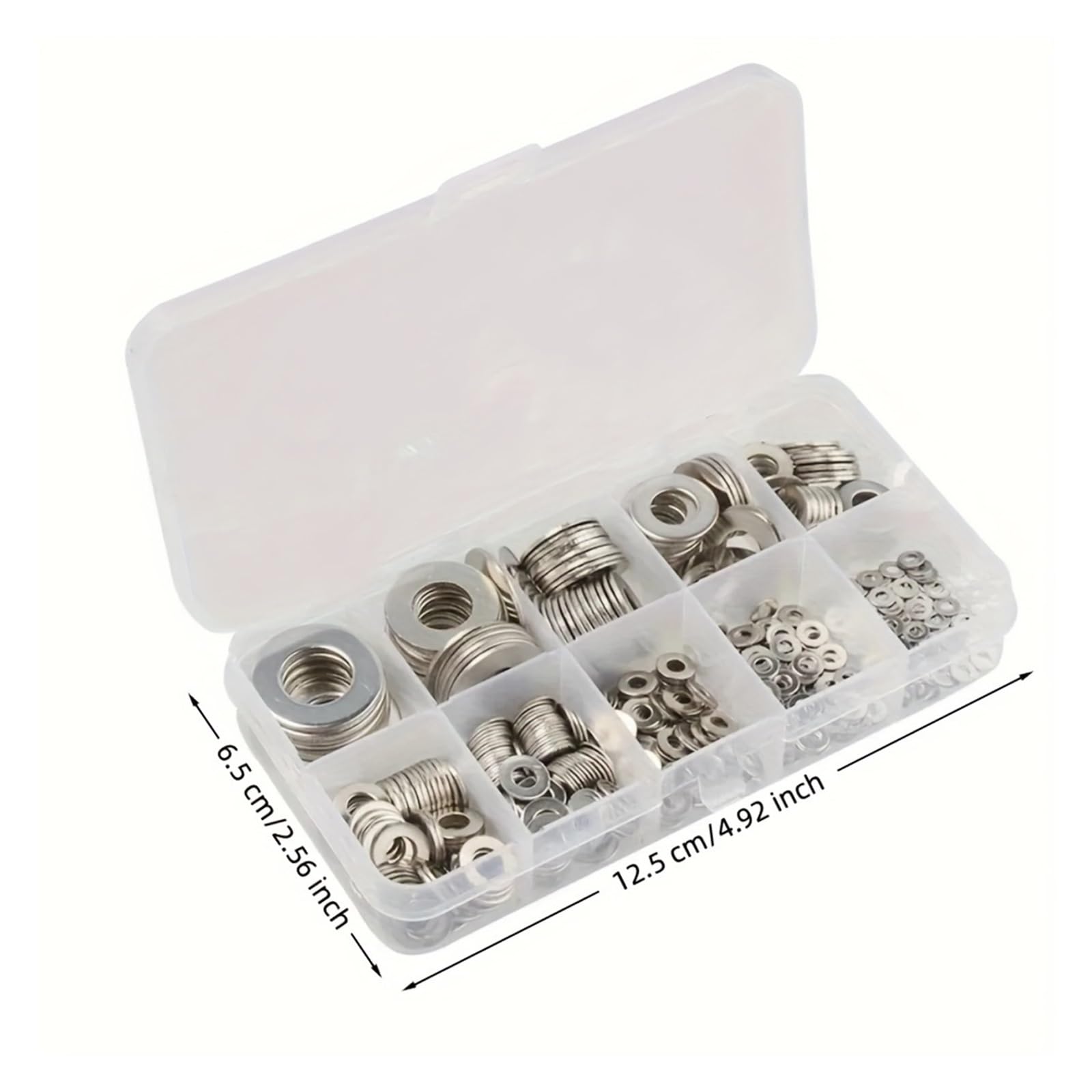 Kit di assortimento di rondelle piane in acciaio inossidabile da 900 pezzi M2-M12 for progetti di macchinari fai-da-te Accessori hardware di fissaggio a vite