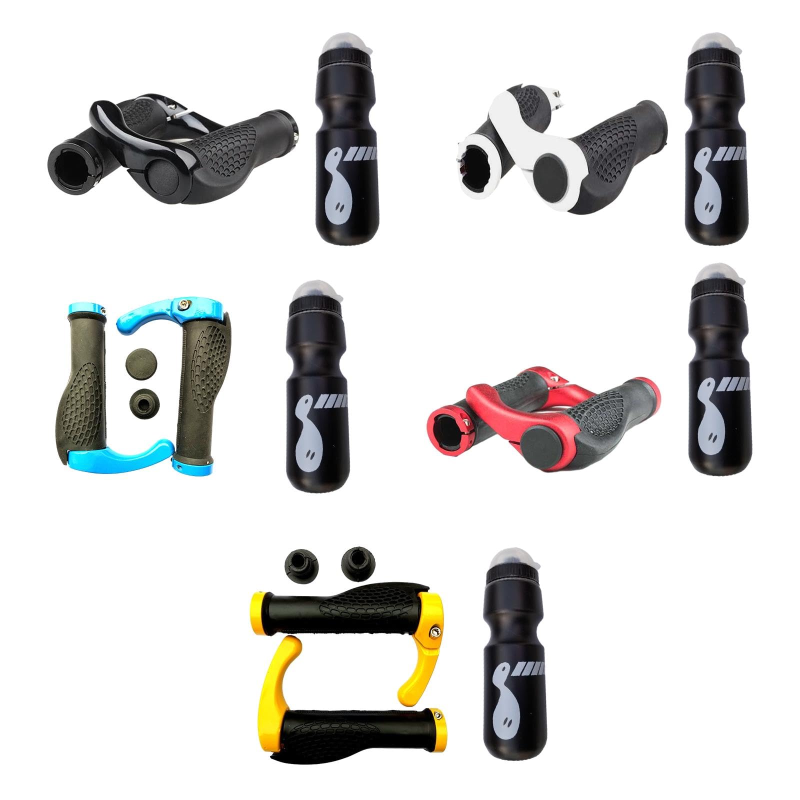 CALANDIS™ Bike Handlebar Grips Lock on Anti Slip for Mountain Bikes Cycling Black | Handlebar Grips Tape & Pads | Bicycle Components & Parts | Cycling-image-28