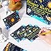 50 Pcs Diaper Raffle Tickets Outer Space Themed Baby Shower Game Home Party Decorations Rocket Universe Outer Space Box with Cards for Boys Baby Party Decorations Diaper Raffle Sign Box