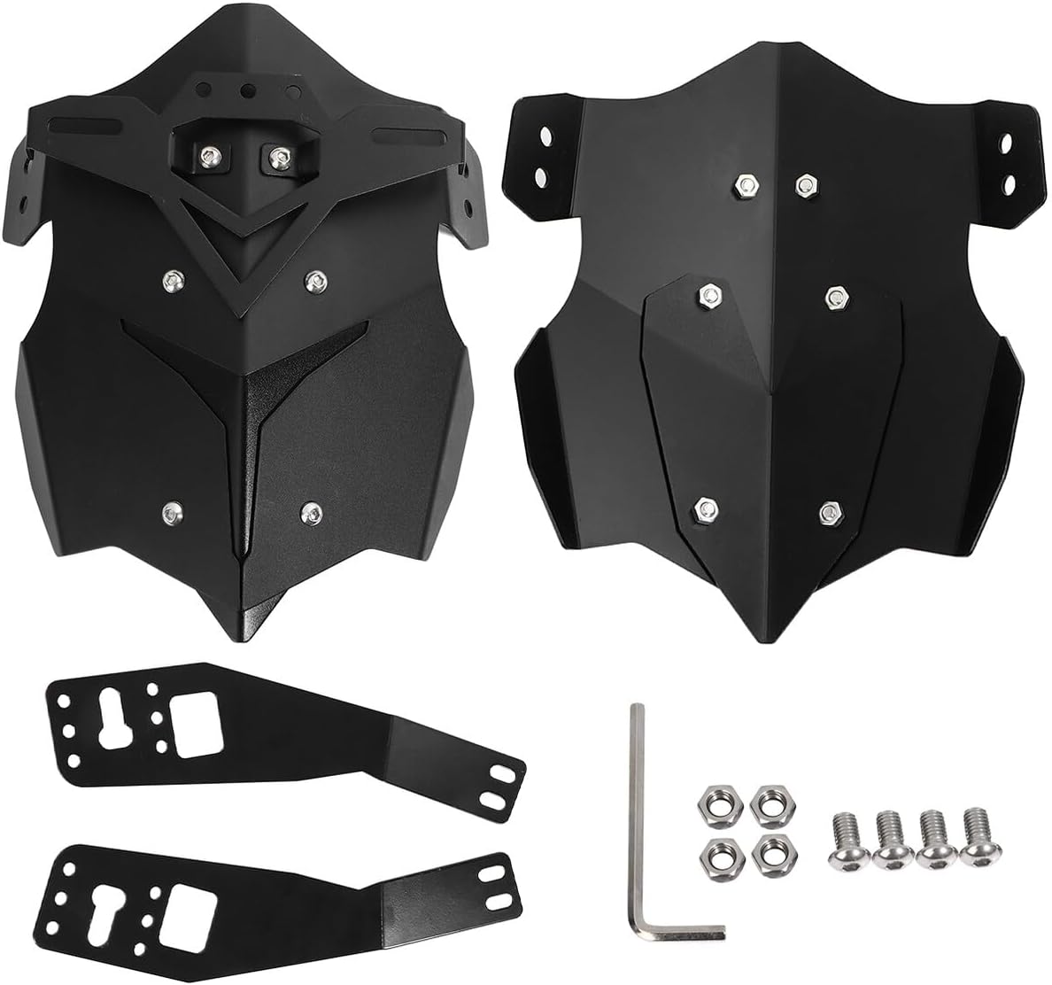 Professional Motorcycle Rear Mudguard Aluminum Alloy Splash Guard Black Rear Shield for Off-Road Bikes Protecting Against Mud and Rain Splash