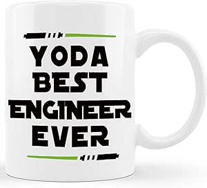 Classic Mugs Yoda Best Engineer Ever Engineering Gifts for Engineer Student New Licensed Passer Grad Gag Gift Mechanical Civil Science Math Gift for Men Women Christmas Graduation Coffee Mug Tea Cup