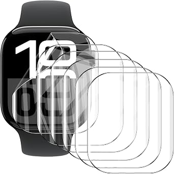 AOKUMA Screen Protector for Apple Watch Series 11 GPS 46mm,[6 Pieces] Soft TPU Protective Film Compatible with Watch Series 11 GPS 46mm,HD Clear, Scratch Resistant