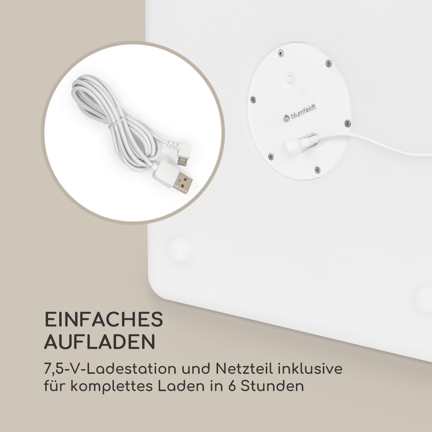 Blumfeldt Shinecube XL Gartenlampe mit LED-Beleuchtung in 16 Farben, Größe: 40 x 40 x 40 cm, Licht-Modi: Strobe, Flash, Fade, Smooth, wasserdicht, Fernbedienung, Akku, In-/ Outdoor, Material: PE, weiß