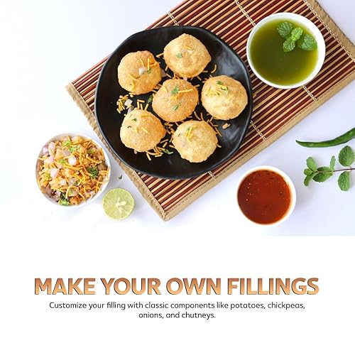 Miniatura 7 de HEMANI Pani Puri - Monedas - Viene con Masala - Listo para cocinar - 400 g (14.1 oz) - Todo natural, vegano y sin OMG - Origen indio