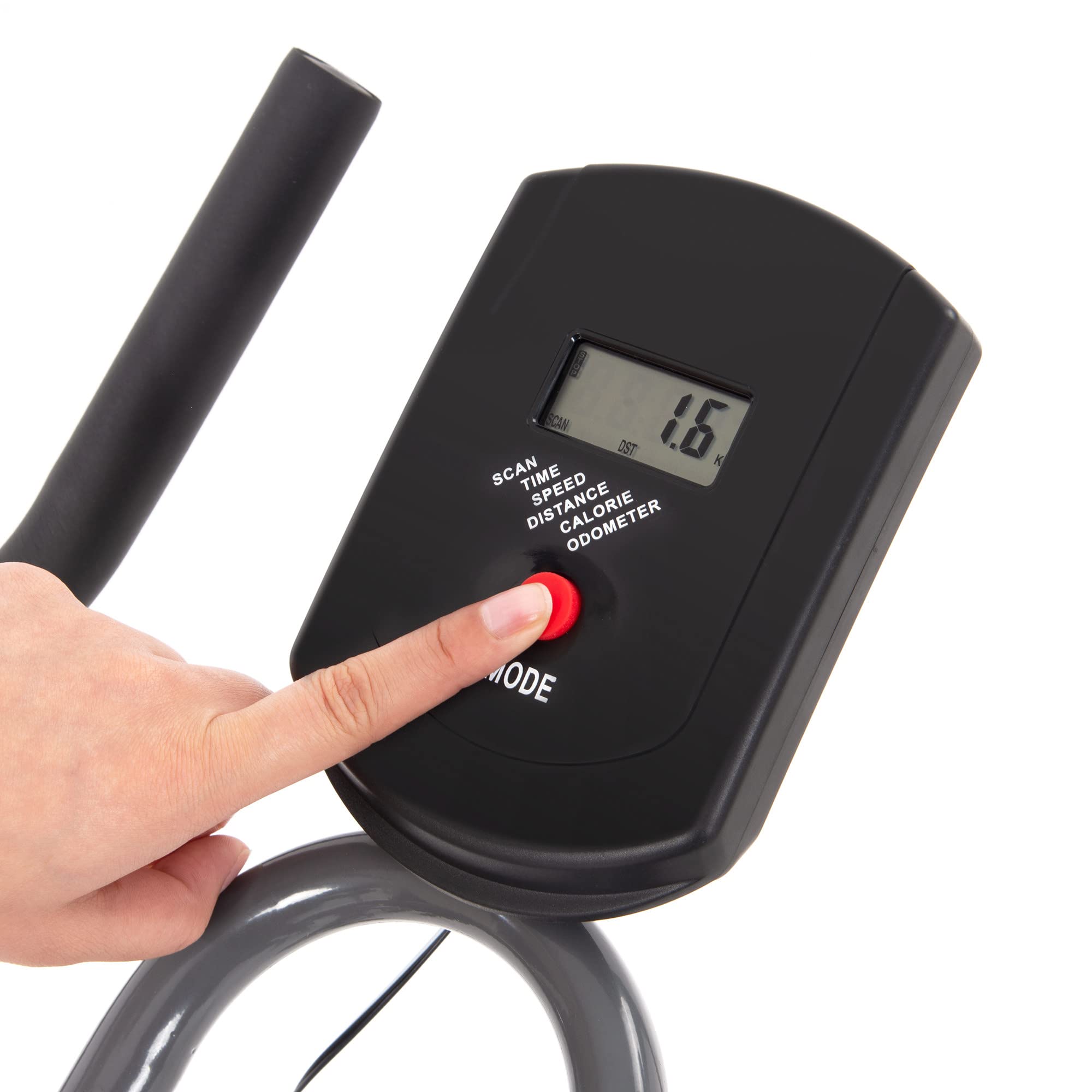 SADALAK Cyclette per Cyclette da Interno, Comodo Cuscino del Sedile, Supporto con Monitor LCD per Bici da Allenamento Cardio Domestica