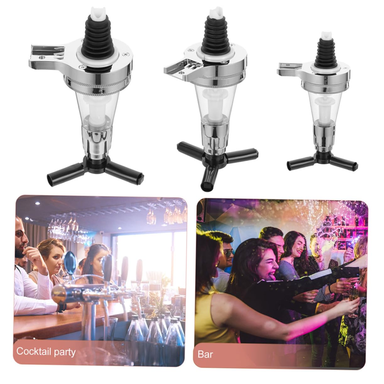 3 Piezas Dispensador de Licor Pared Bomba Dosificadora para Botellas Dispensador Bebidas Frío para Bar Vino y Agua Diseño Seguro y Duradero