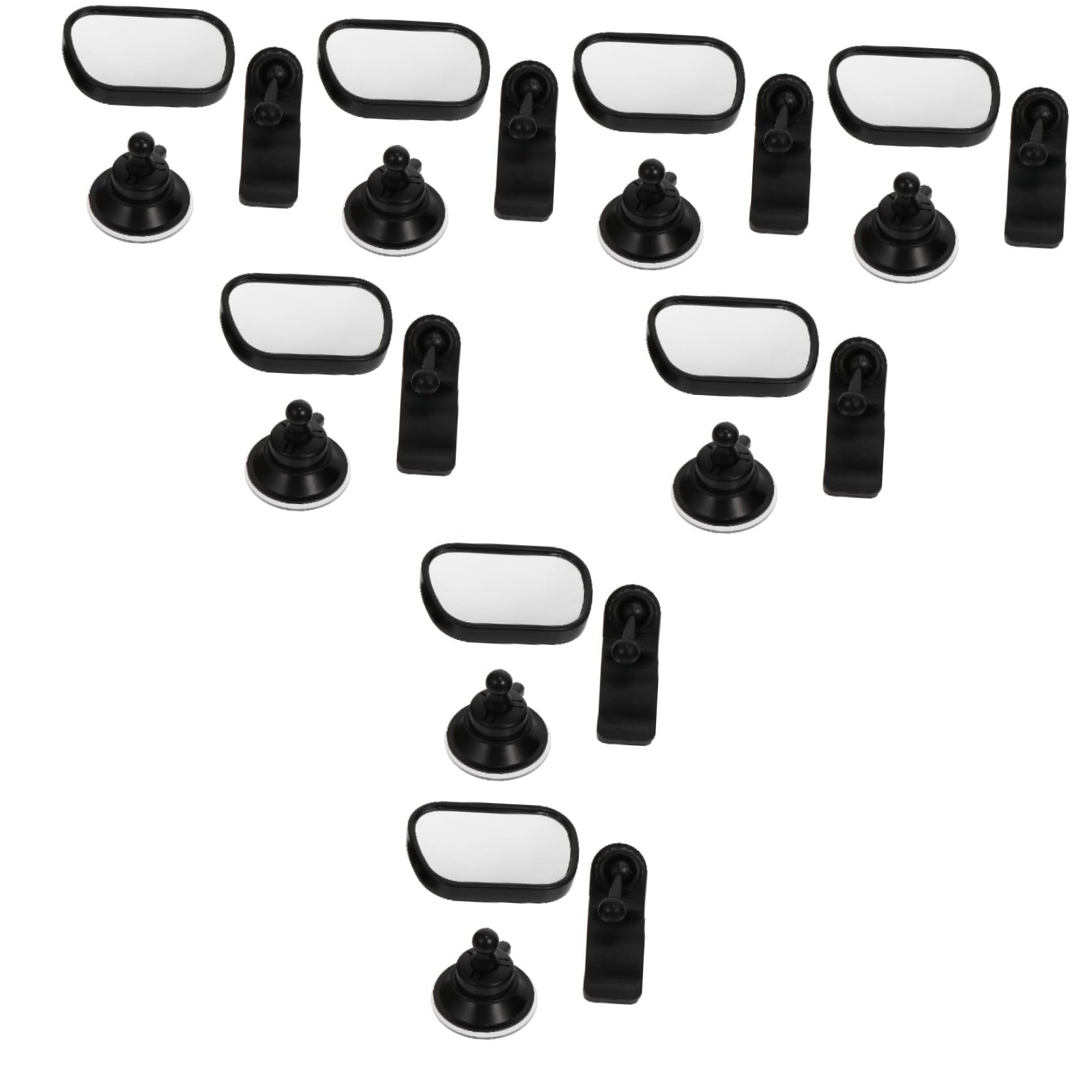 Yardwe 8 Juegos Espejo Retrovisor para Bebés con Clip de Instalación Fácil Material Seguro y Duradero Ángulo Giratorio para Observar al Niña Asiento Trasero