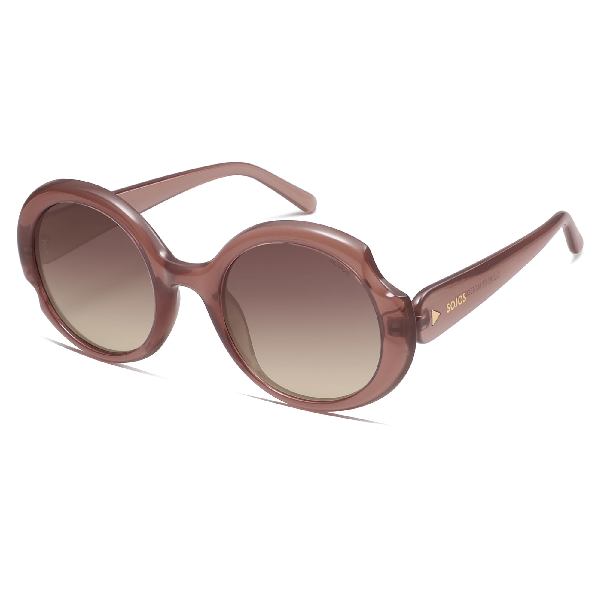 SOJOS Big Retro Oval Round Polarized Sunglasses Womens Mens Vintage Trendy Oversized Sunnies SJ2362