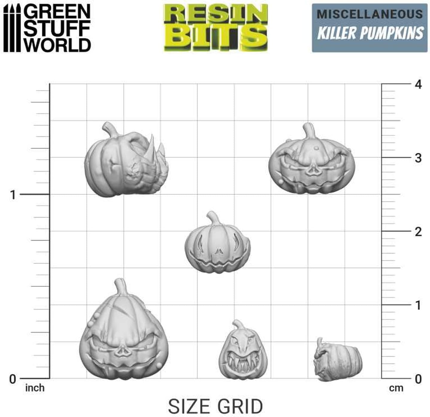 Green Stuff World GSWD-3058 Diorama Accessories Killer Pumpkins Resin Kit