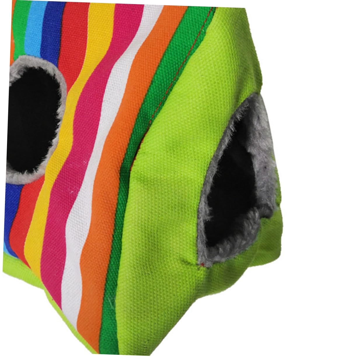 TOYANDONA Double Hole Parrot Nest Cozy Hammock Sleeping Pad for Indoor Birds Striped Design Warm and Comfortable Bed for Pet Parrots Playhouse for Your