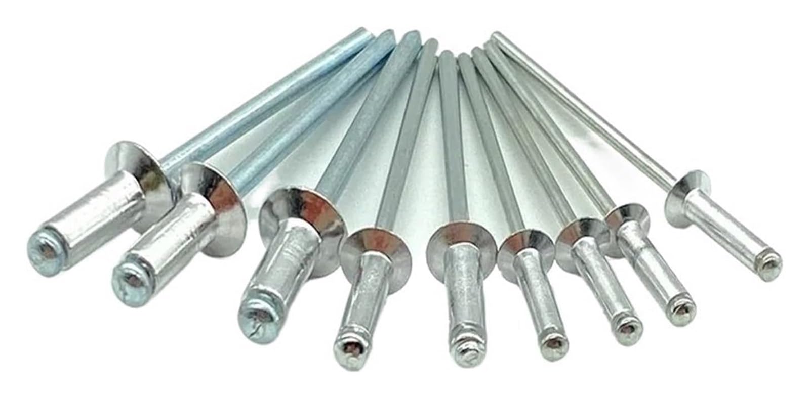 Remaches Remaches Ciegos de aleación de Aluminio, Cabeza avellanada Plana, M2.4, M3.2, M4 y M5, 50/30/20 Unidades(25mm,M5(20pcs))